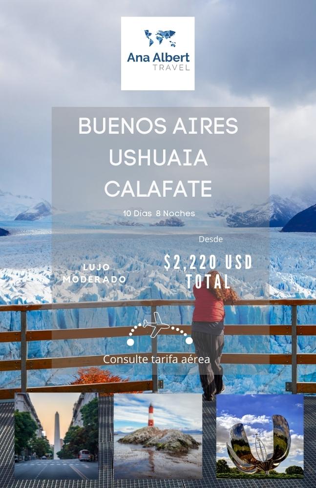 BUENOS AIRES, USHUAIA Y EL CALAFATE (5.5 × 8.5 in)